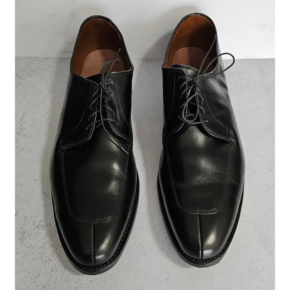 EUC Allen Edmonds Men's Black Leather Resoled Split Toe Delray Dress Shoes 15 B - Picture 1 of 10